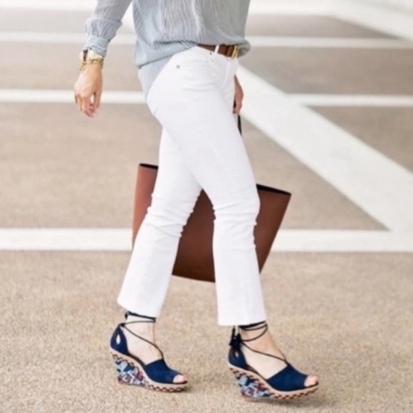 🆕️ CAbi Navy Blue Espadrille Wedge Sandals (Original Box) Boho Style Size 6 - Picture 13 of 14